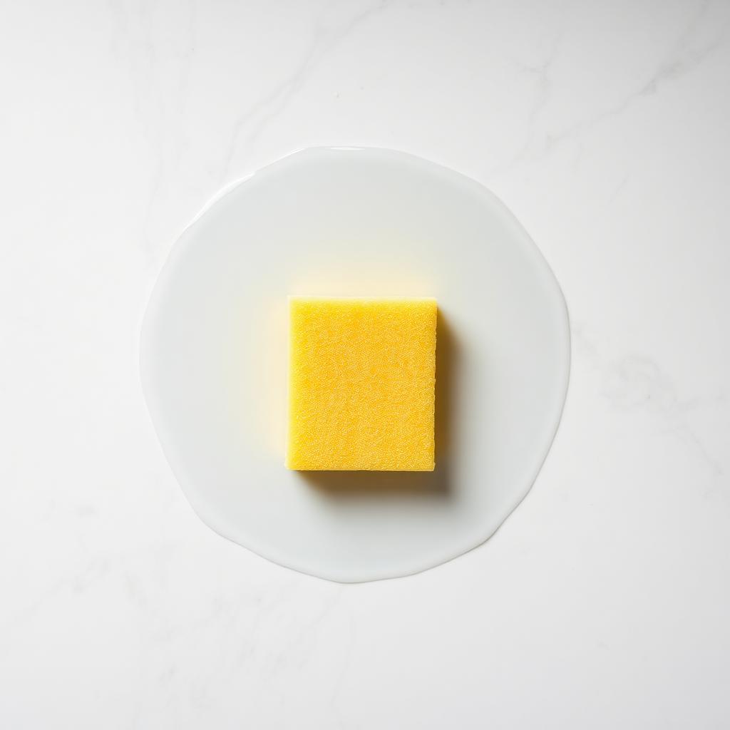 BigNomad sponge soaking up a puddle on a marble countertop
