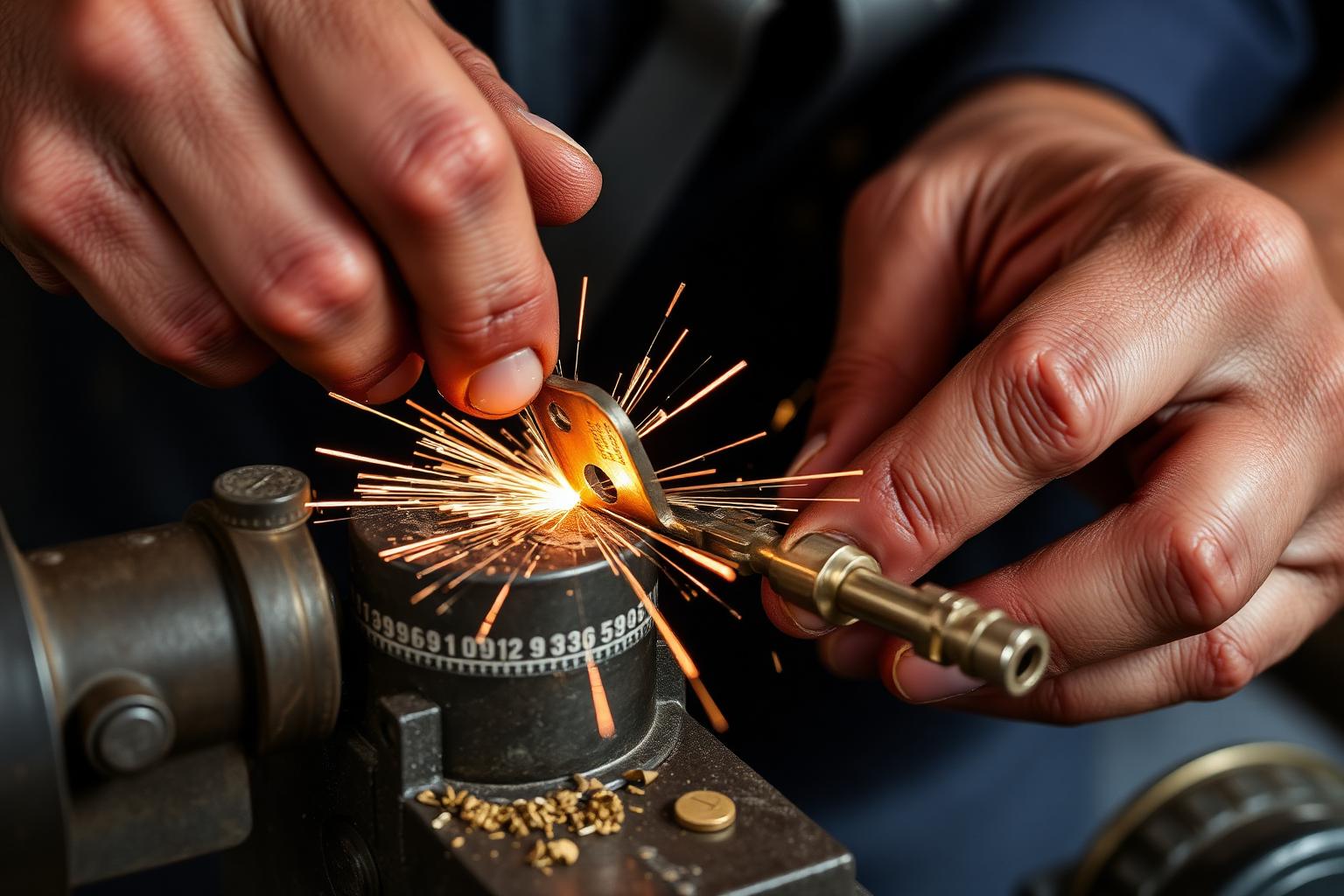 Two double-bit keys cut to code