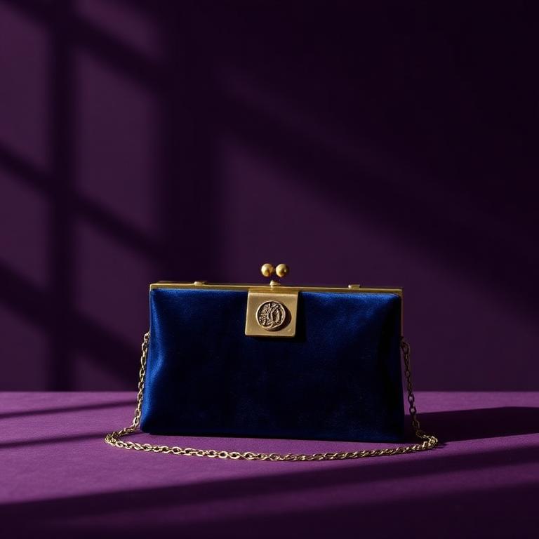 Midnight Velvet Clutch